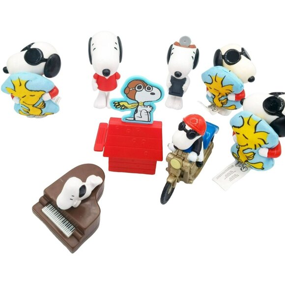 Other - Peanuts Snoopy Figure Set of 8 Burger King Collectible Toys Woodstock Joe Cool